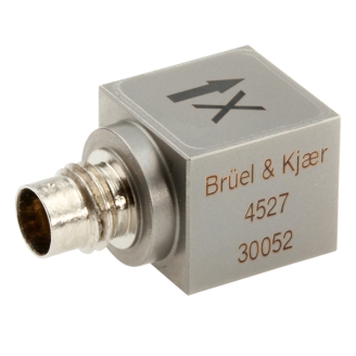 HBK 4527型  三軸加速度計，高溫，10 mV/g，側(cè)面接頭，氣密，M3螺紋孔，不含電纜